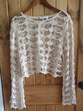 Willow + Root Crochet Crop Sweater - Mesium